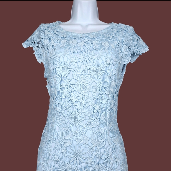 Lulus Womens Romance Language Blue Backless Lace Mini Dress Size S NWT - Picture 2 of 7